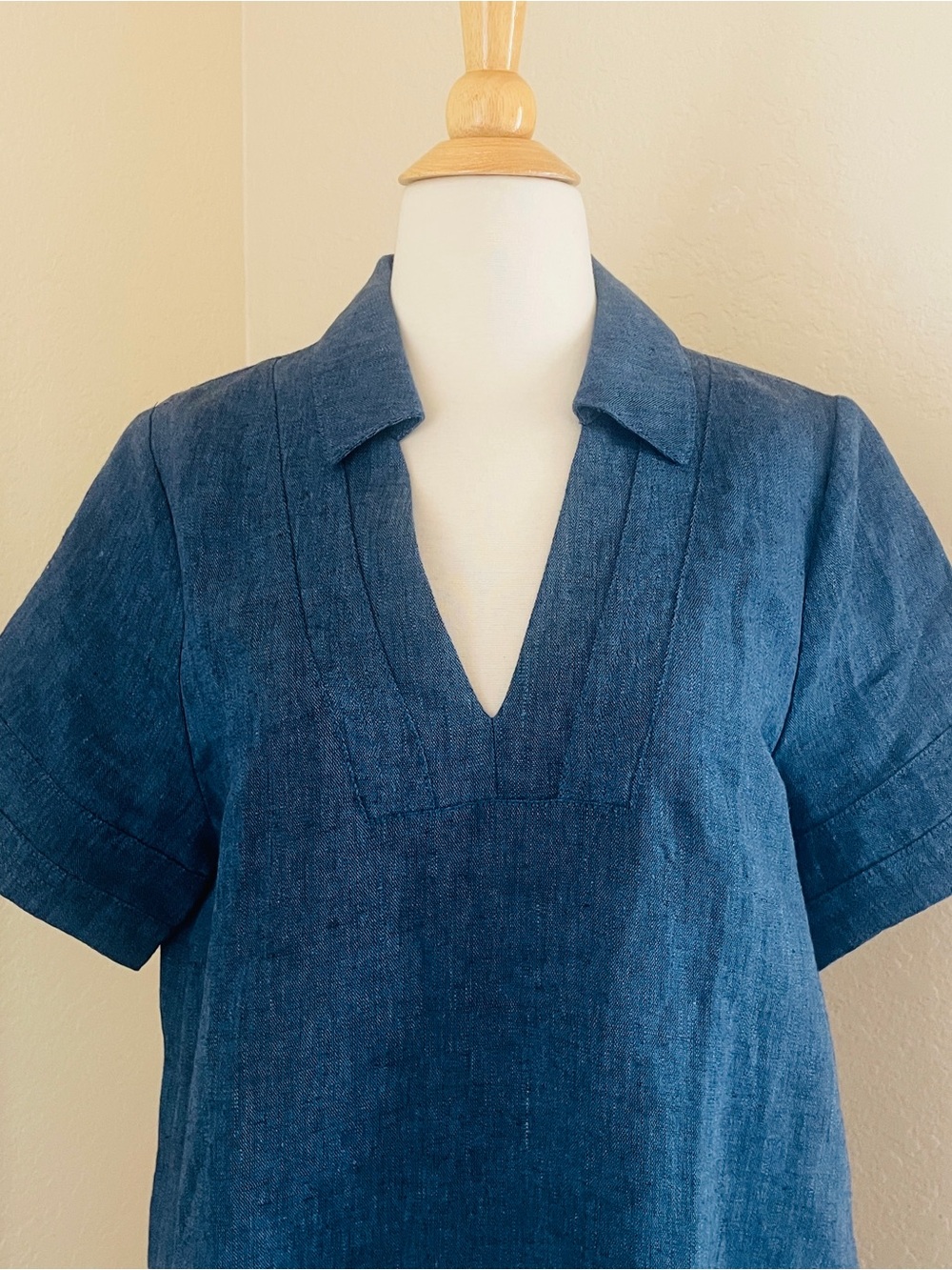 Banana Republic Cruz Indigo Blue Linen Maxi Dress - Picture 6 of 9